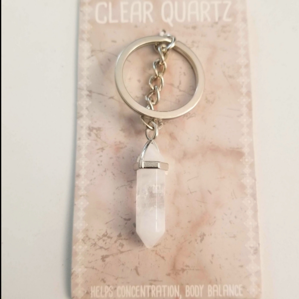 Clear Quartz Keychain - Picture 1 of 3
